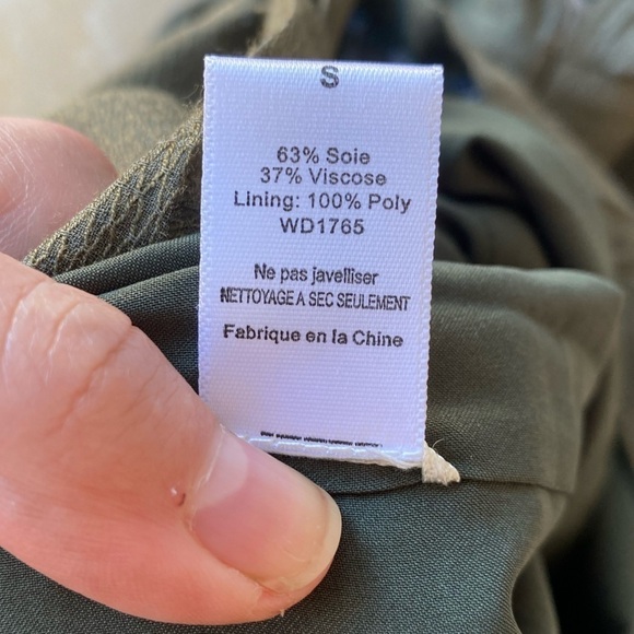 NWT Addison the Label Olive Green Silk Cocktail Dress with built in bustier - S - Picture 5 of 12